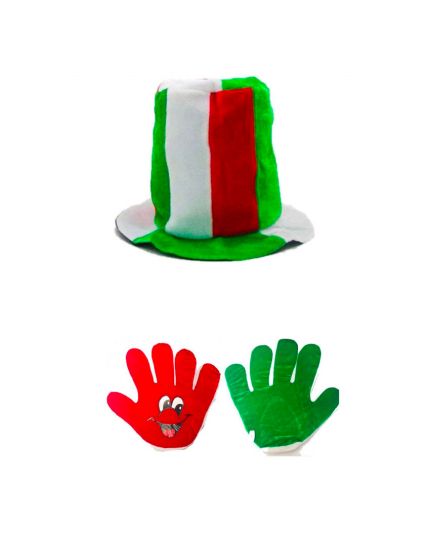 Kit Tricolore Italia Cilindro + Mano Gigante 