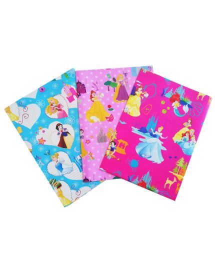 Foglio Carta Regalo Principesse Disney Colorata 70x100cm