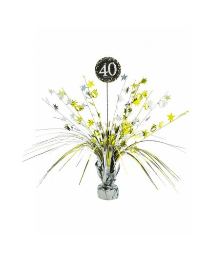 Centrotavola Happy Birthday 40 Anni Sparkling