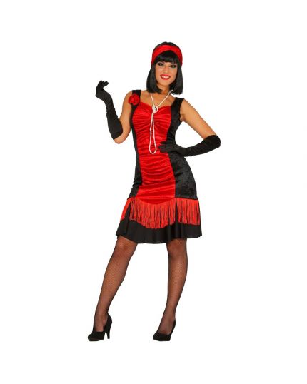 Costume Charleston Rosso Nero Donna