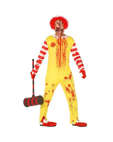 Costume Clown Burger IT Insanguinato Adulto