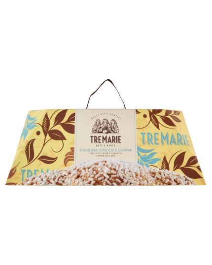 Colomba Cocco e Limone in Scatola Regalo Tre Marie 800 Gr