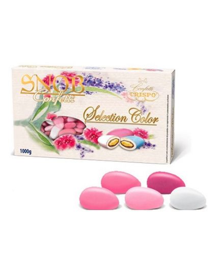 Confetti Crispo Snob Selection Color Rosa alla Mandorla 1 Kg
