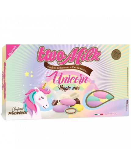 Confetti Maxtris Two Milk Unicorn Magic Mix Multicolor Ripieni con Soffice Cioccolato 1Kg