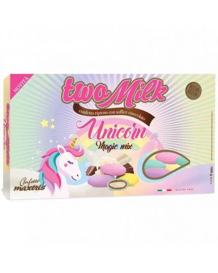 Confetti Maxtris Two Milk Unicorn Magic Mix Multicolor Ripieni con Soffice Cioccolato 1Kg