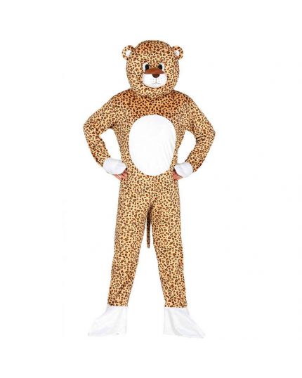Costume Tuta Peluche Leopardo per Adulto