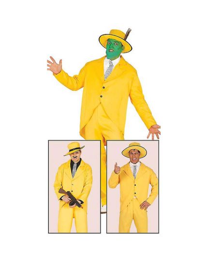 Costume Gangster Giallo Mask Uomo