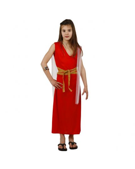 Costume Antica Romana Rosso Bambina