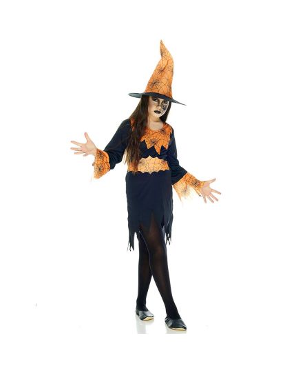 Costume Strega Nera e Arancione Bambina