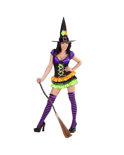 Costume Streghetta Glam Multicolor Donna