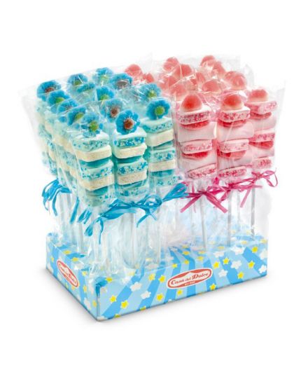 Spiedino Marshmallow Cotone Rosa o Celeste 40gr