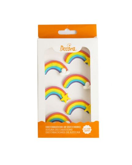 Decorazioni Arcobaleno in Zucchero Decora 5cm