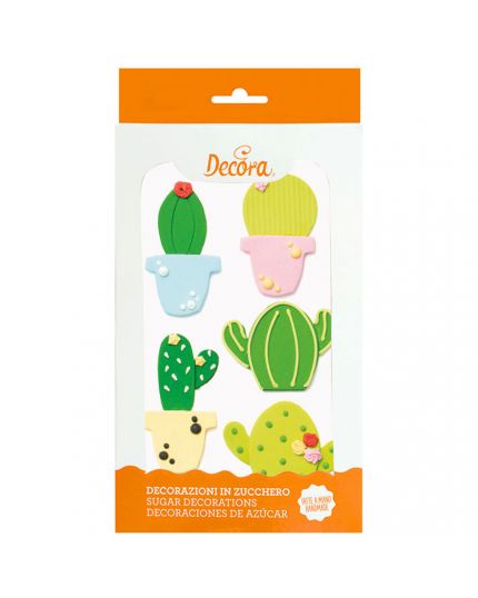 Decorazioni Zucchero Cactus Piante Grasse 6cm