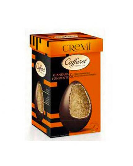Uovo Pasqua Gianduia Fondente con Crema alla Mandorla e Granella di Amaretto Caffarel 380 Gr