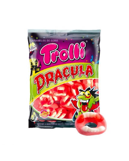 Caramelle Gommose Dentiere Dracula Trolli 200 Gr