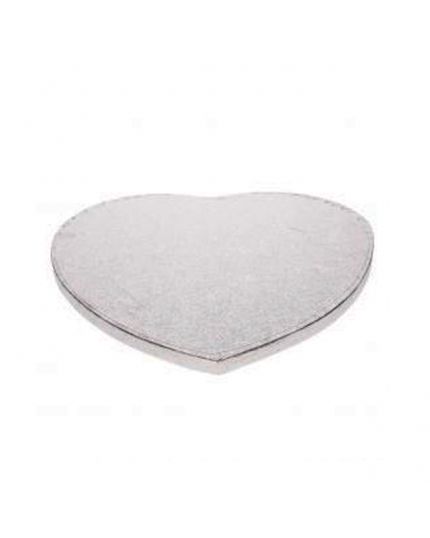 Sottotorta Cuore Cartone Argento
