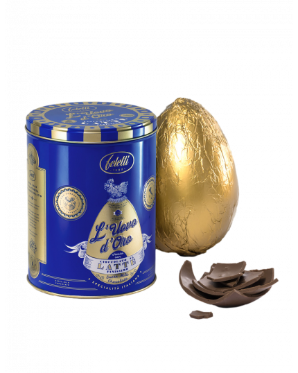 Uovo Pasqua in Latta L'Uovo d'Oro Fondente o Latte 250gr