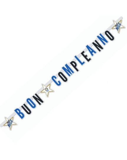 Festone Carta Squadra Calcio Inter Buon Compleanno