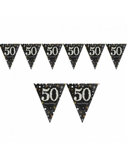 Festone Bandierina Pvc 50 Anni Sparkling