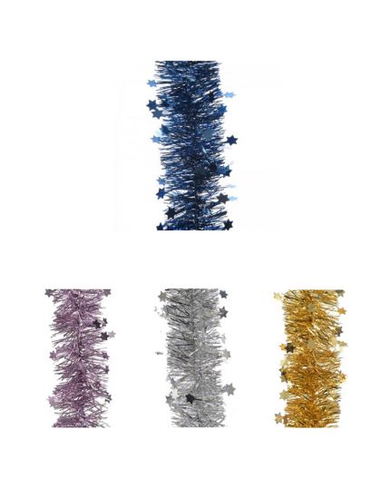 Filo Ghirlanda Colorata con Stelline 10x270cm