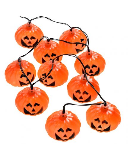 Ghirlanda Filo 10 Luci LED Zucche Halloween