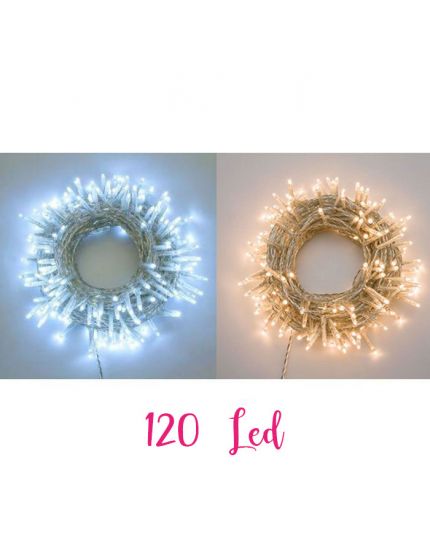 Filo Trasparente 120 Luci LED Colorate 6 Metri