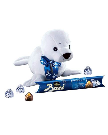 Peluche Foca Grande con Tubo Baci Perugina da 37,5gr