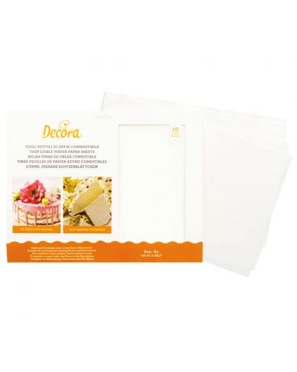 Fogli Sottili Ostia Commestibile A4 Decora 10pz