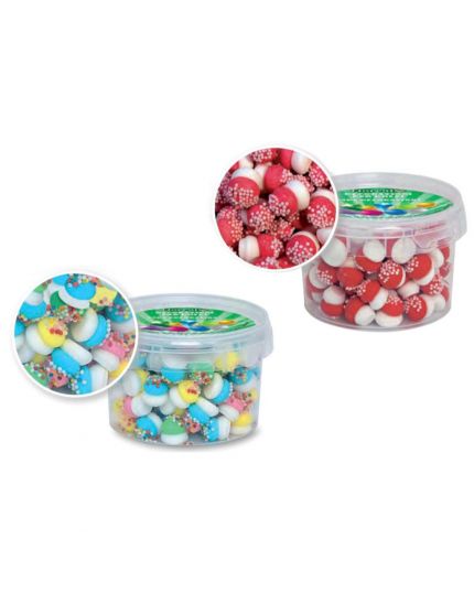 Decorazioni Torta Funghetti Zucchero Colorati Floreal 80gr