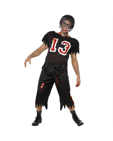 Costume Giocatore di Football Zombie Uomo