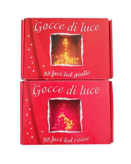 Filo Rame Colorato 88 Micro LED Gocce di Luce Colorate con Alimentatore 5 Metri 