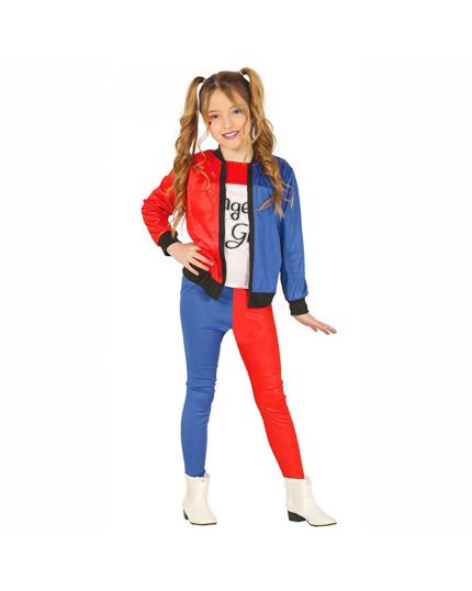 Costume Ragazza Pericolosa Harley Queen Bambina