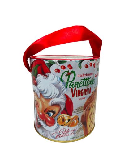Panettone Alto Tradizionale in Latta Natalizia Virginia 750g