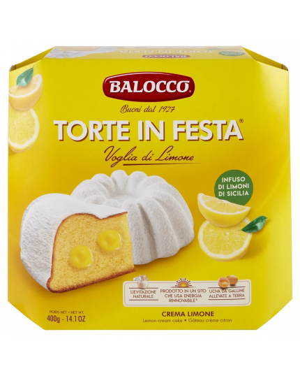 Torta Pasquale Balocco con Crema di Limone 400 Gr