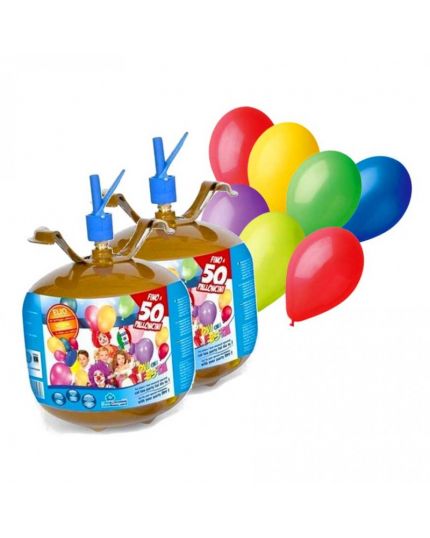 Kit 2 Bombole 50 Palloncini con Palloncini Omaggio