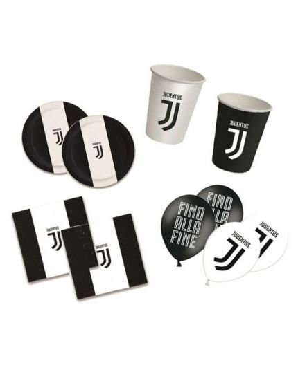 Kit Coordinato Tavola Juventus 16 Persone