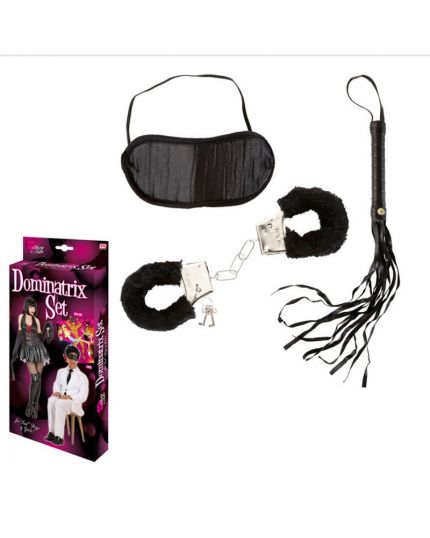 Set Dominatrice Mistress Manette, Frusta e Maschera