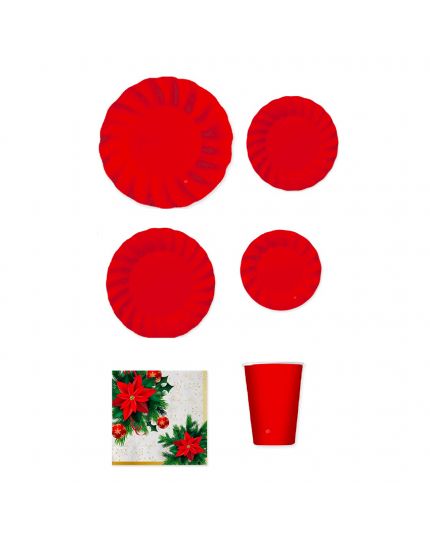 Kit Tavola Coordinato Rosso Natale 