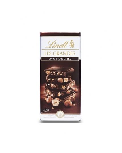 Tavoletta Les Grandes Cioccolato Fondente con Nocciole Lindt 150gr