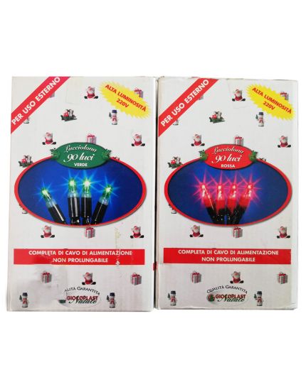 Filo Nero Lucciolona 90 Luci Colorata 9 Metri