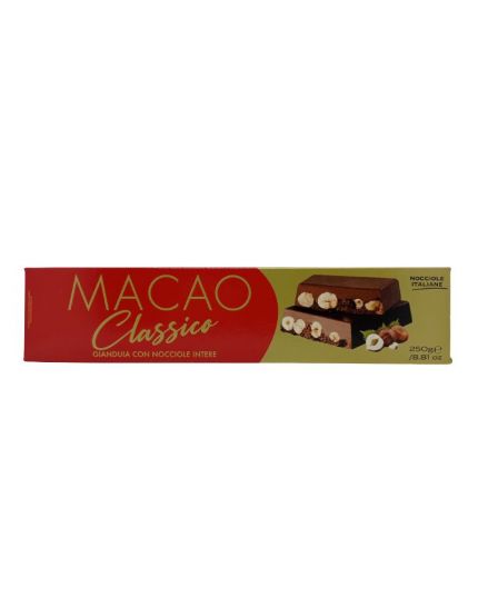 Torrone Gianduia Classico con Nocciole Macao 250Gr