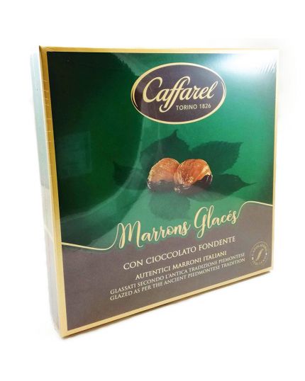 Scatola Marron Glaces con Cioccolato Fondente Caffarel 200gr