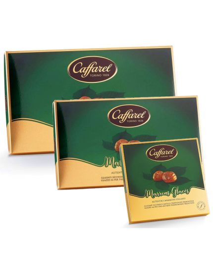 Scatola Marron Glaces Caffarel Vari Formati - 200gr, 275gr o 375gr