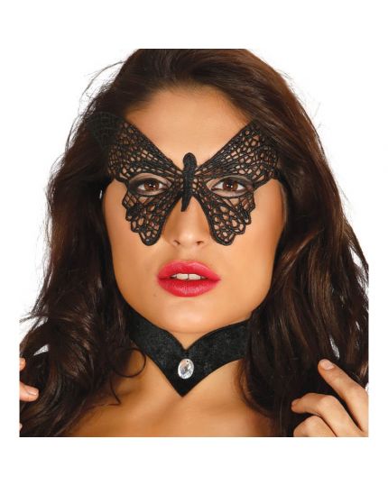 Maschera Pizzo Ricamata Farfalla
