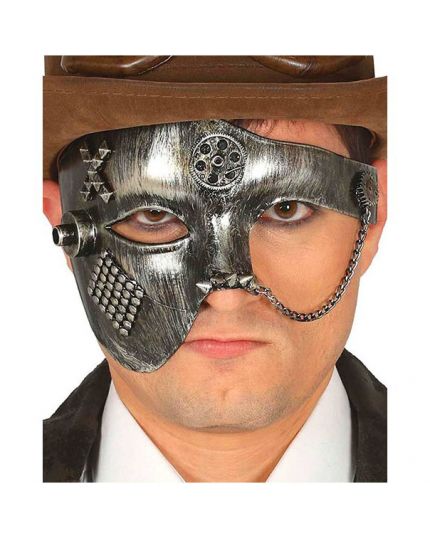 Maschera Steampunk Argento