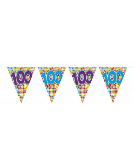 Mini Festone Bandierina Compleanno 100 Anni Multicolor