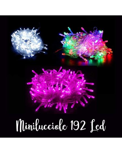 Filo Trasparente Minilucciole Colorate 192 LED 8 Metri