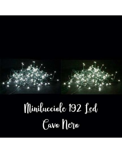 Filo Nero Minilucciole Colorate 192 LED 8 Metri