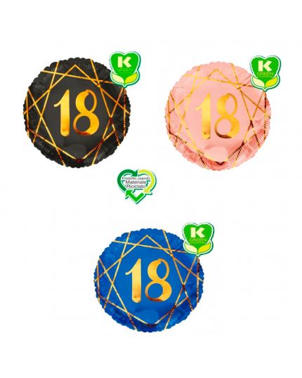 Palloncino Mylar Età e Colori Assortiti 46cm
