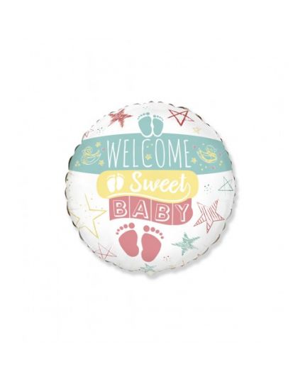 Palloncino Mylar Welcome Sweet Baby 45cm